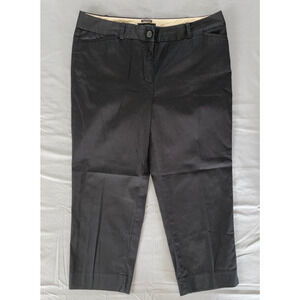 Talbots Petites 'The Perfect Crop' Stretch Cotton Chino Pants. Black, 12P. EUC!!